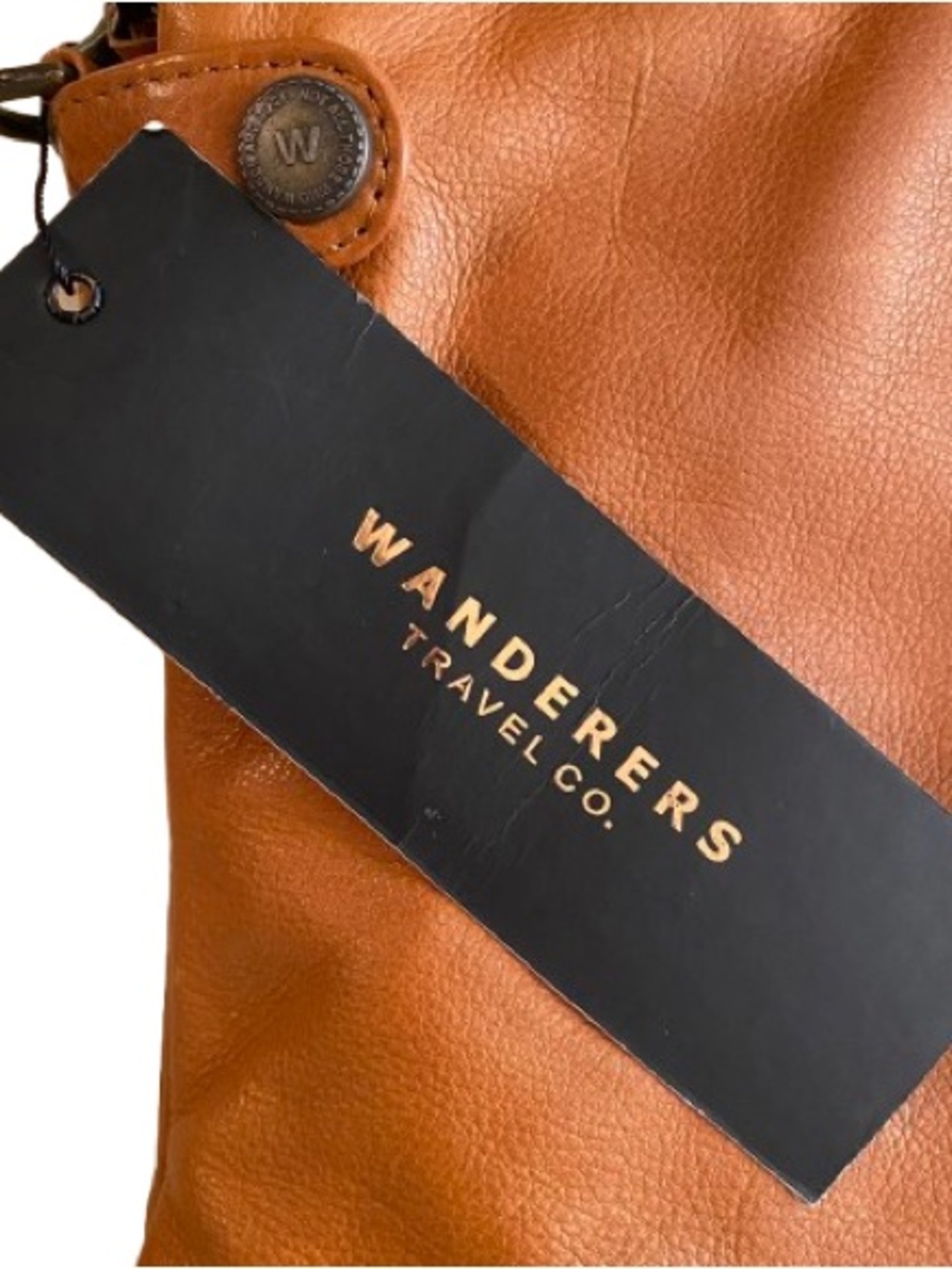 Wanderers Venetian Molto Grande Tan Quality Leather Crossbody Bag Commuter NWT - Picture 8 of 14